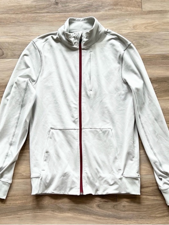 lululemon athletica Other - lululemon athletica Cream Performance Jacket with Red Zip